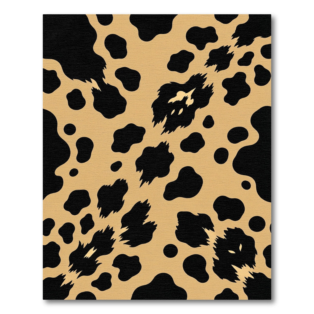 Bold Black And Tan Spots Rug