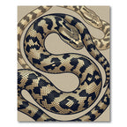 Serpentine Black and Gold Constrictor Rug