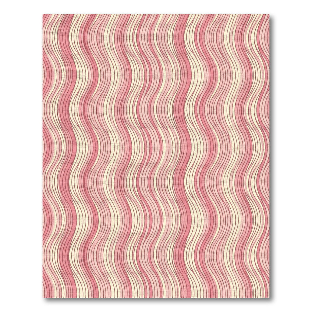 Pastel Pink Wavy Stripe Abstraction Rug