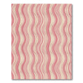 Pastel Pink Wavy Stripe Abstraction Rug