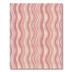 Pastel Pink Wavy Stripe Abstraction Rug