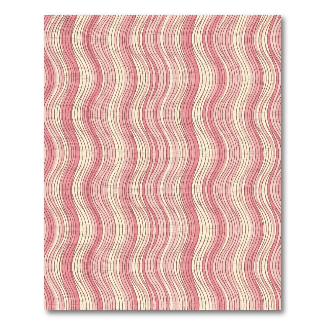 Pastel Pink Wavy Stripe Abstraction Rug