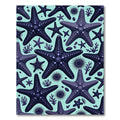 Deep Purple Starfish Coral Ocean Rug