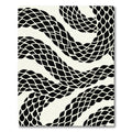 Modern Black Snake Scale Abstract Rug