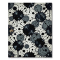 Monochrome Abstract Ink Splash Art Rug