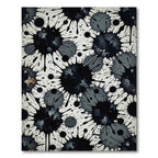 Monochrome Abstract Ink Splash Art Rug