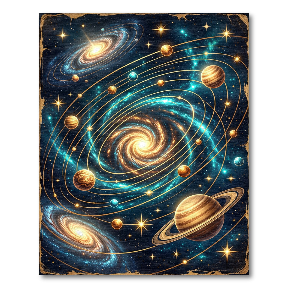 Cosmic Interstellar Swirling Nebula Galaxy Rug