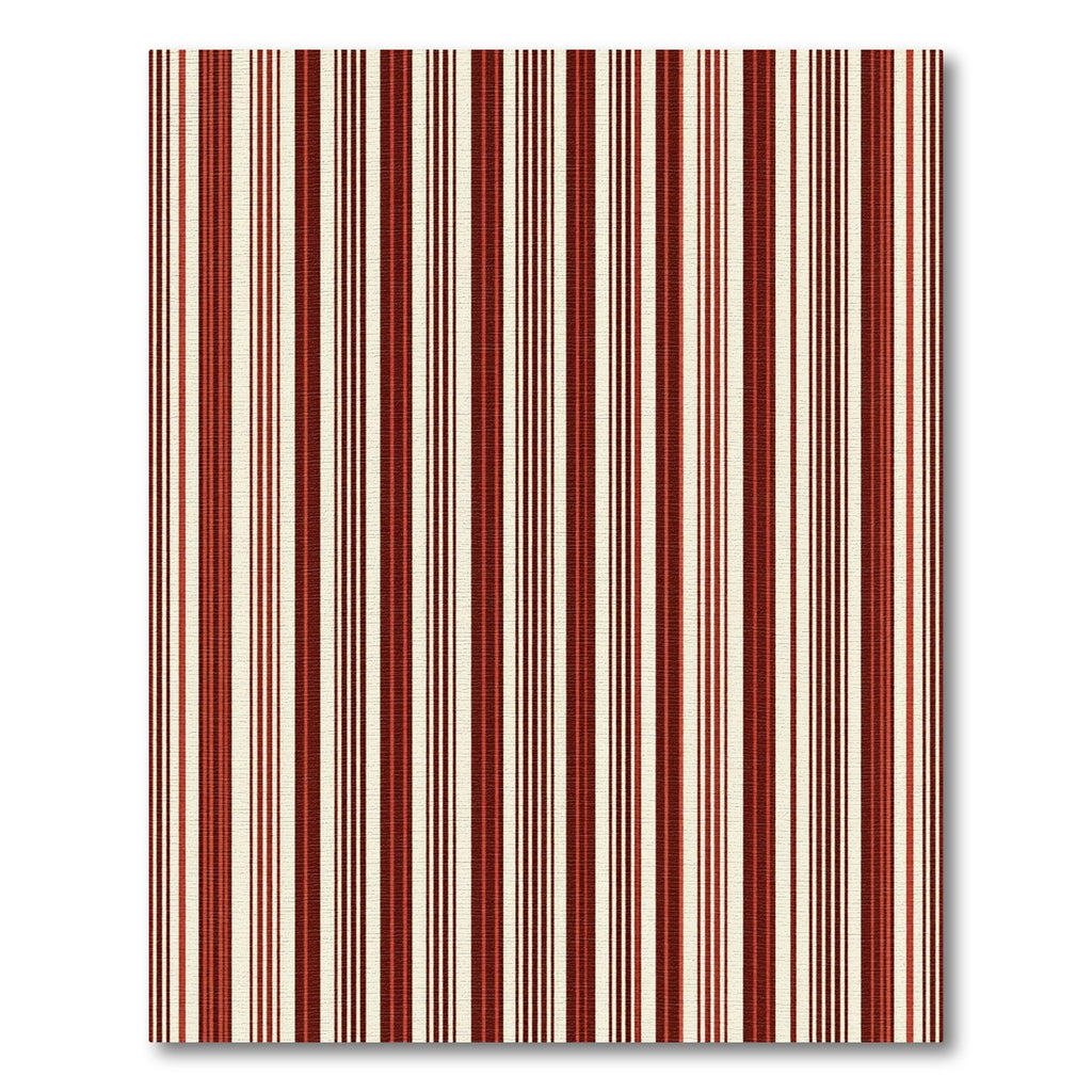 Crimson Cream Vertical Stripe Rug