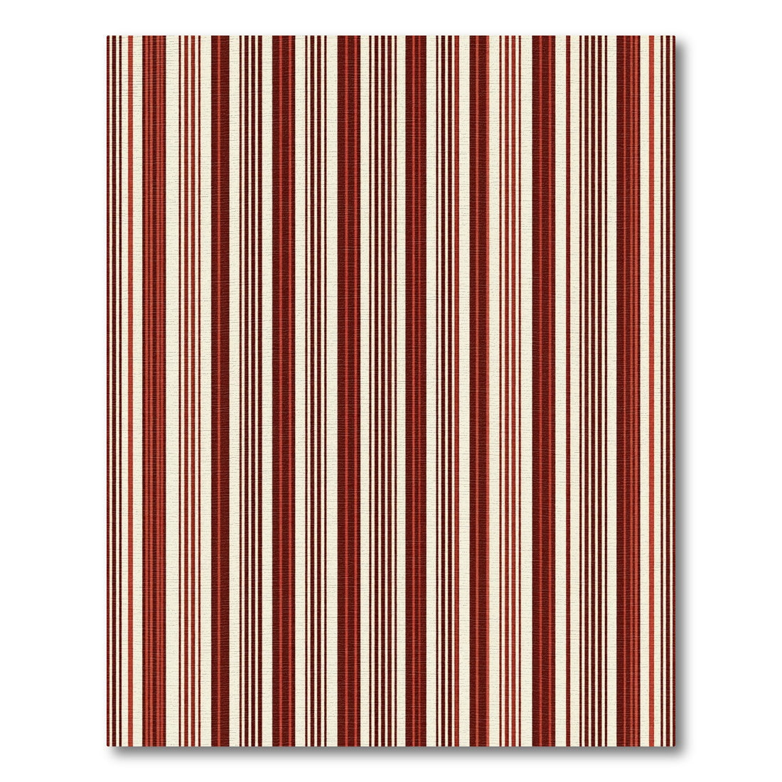 Crimson Cream Vertical Stripe Rug