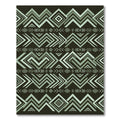 Sage Green Southwestern Geometric Zigzag Rug