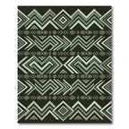 Sage Green Southwestern Geometric Zigzag Rug