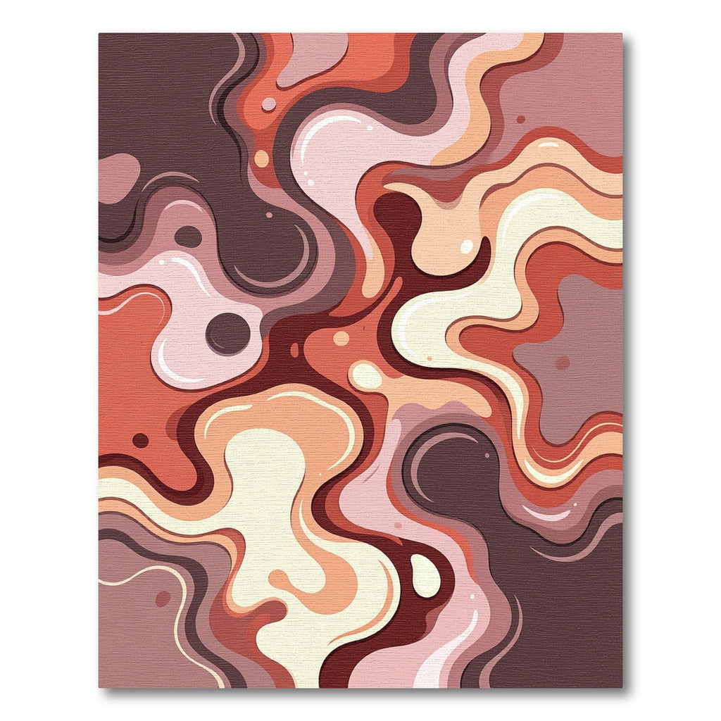 Earthy Swirl Flow Abstract Rug