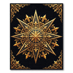 Regal Gold Fleur-de-lis Sunburst Rug