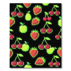 Pixel Fruit Pop Neon Berry Rug