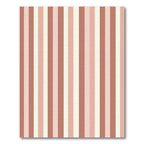 Rosy Pink Cream Striped Vertical Rug
