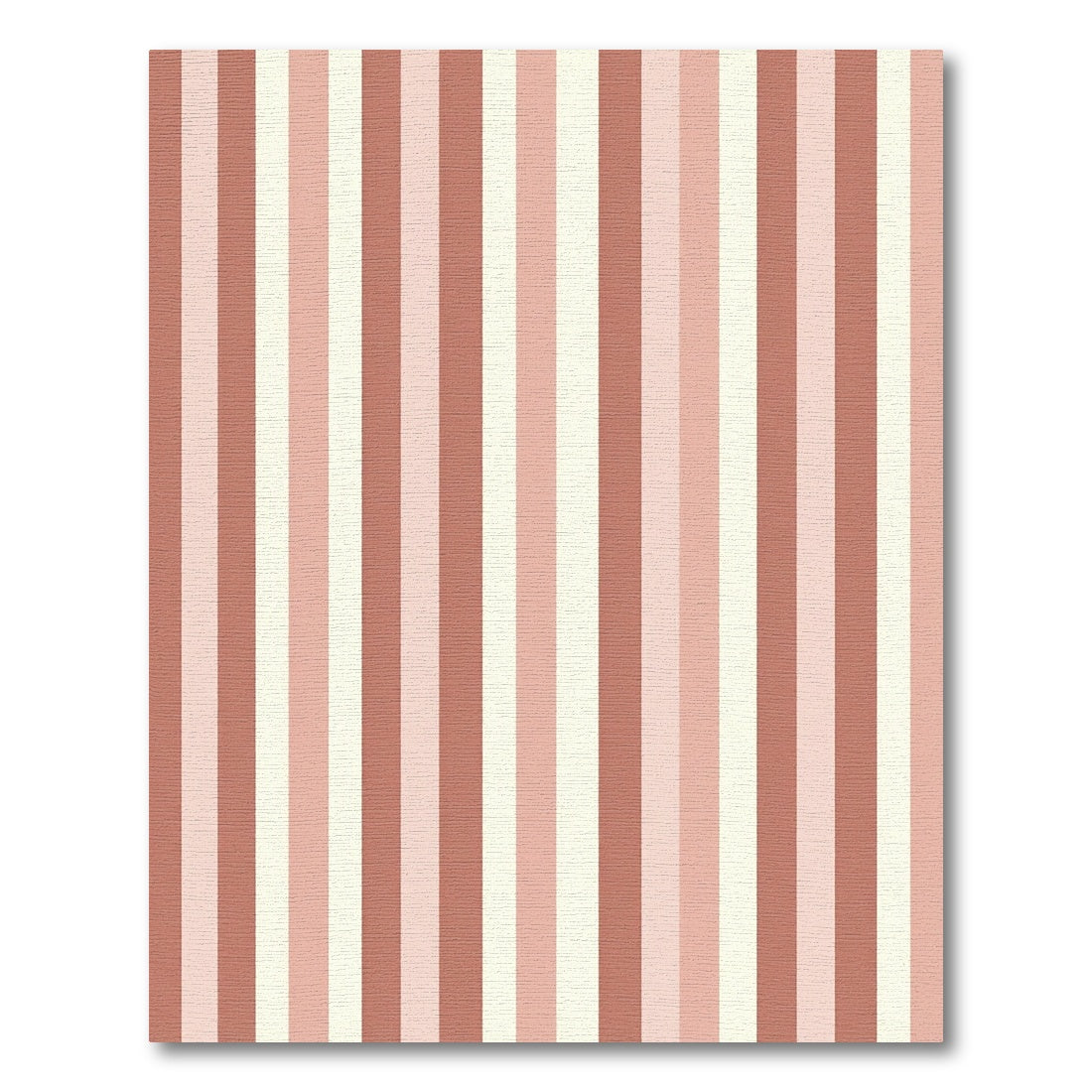 Rosy Pink Cream Striped Vertical Rug