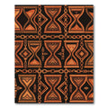 Tribal Hourglass Chain Geometric Copper Rug
