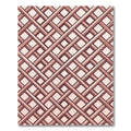 Elegant Terracotta Lattice Grid Rug