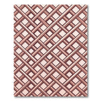 Elegant Terracotta Lattice Grid Rug