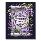 Lavender Wisteria Floral Scroll Rug