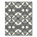 Minimalist Charcoal Interwoven Lattice Rug