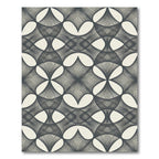 Minimalist Charcoal Interwoven Lattice Rug