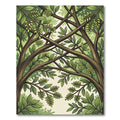 Lush Green Canopy Botanical Foliage Rug