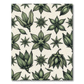 Sage Green Botanical Starry Foliage Rug