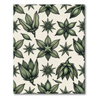 Sage Green Botanical Starry Foliage Rug