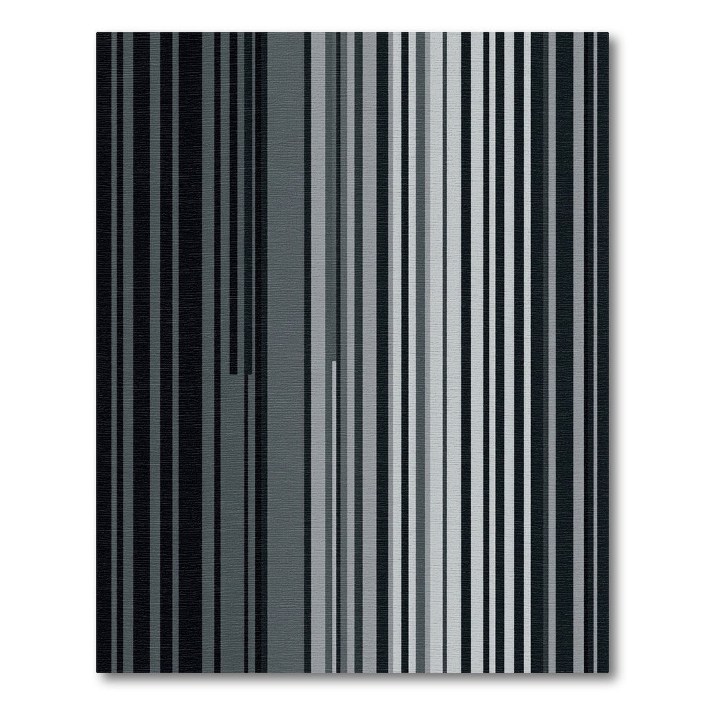 Modern Monochrome Vertical Linear Stripe Rug