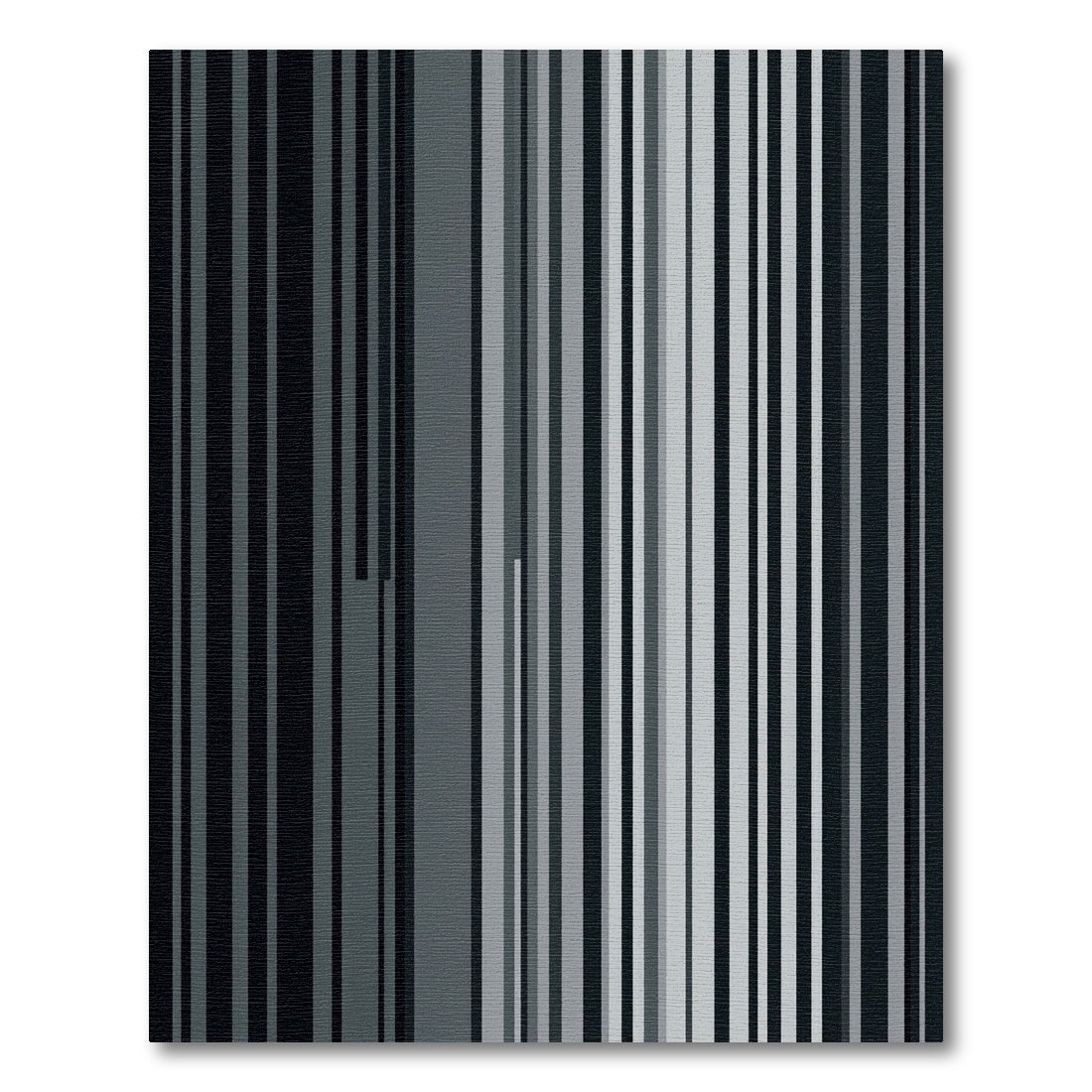 Modern Monochrome Vertical Linear Stripe Rug