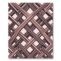 Brown Woven Lattice Square Design Rug
