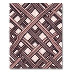 Brown Woven Lattice Square Design Rug