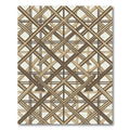 Earthy Brown Woven Lattice Rug