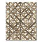 Earthy Brown Woven Lattice Rug