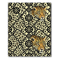 Golden Leopard Chain Medallion Rug