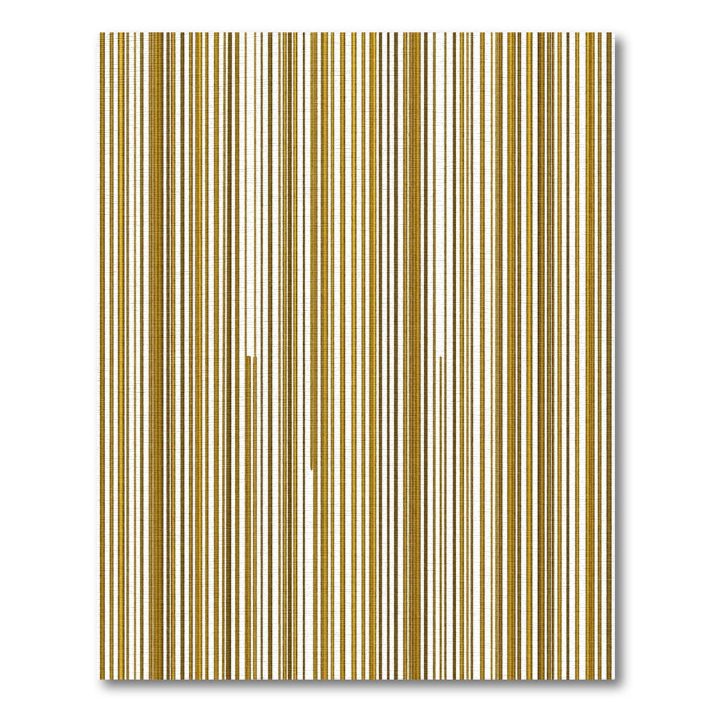 Minimalist Metallic Gold Vertical Stripe Rug