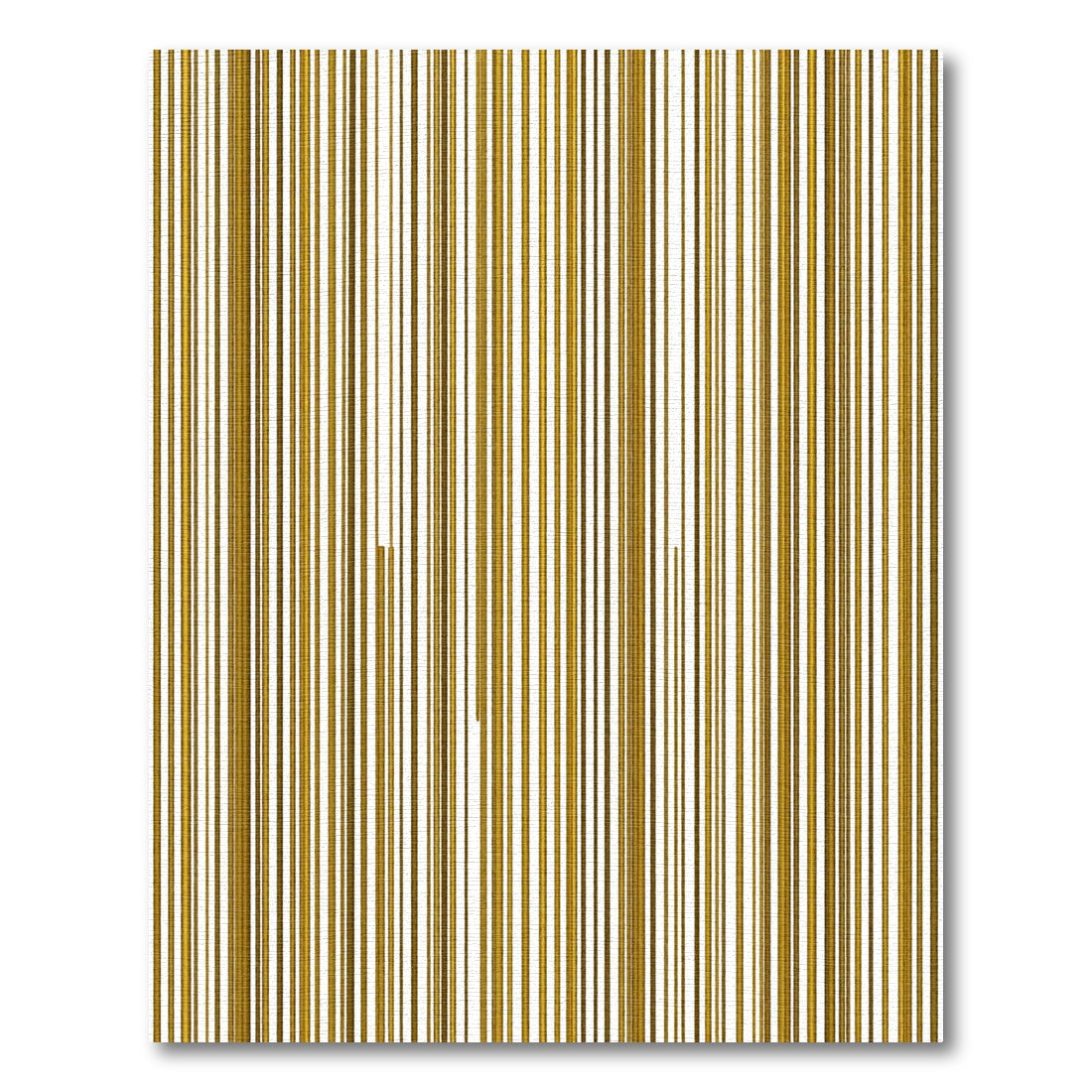 Minimalist Metallic Gold Vertical Stripe Rug