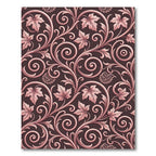 Rose Gold Vine Leaf Scroll Rug