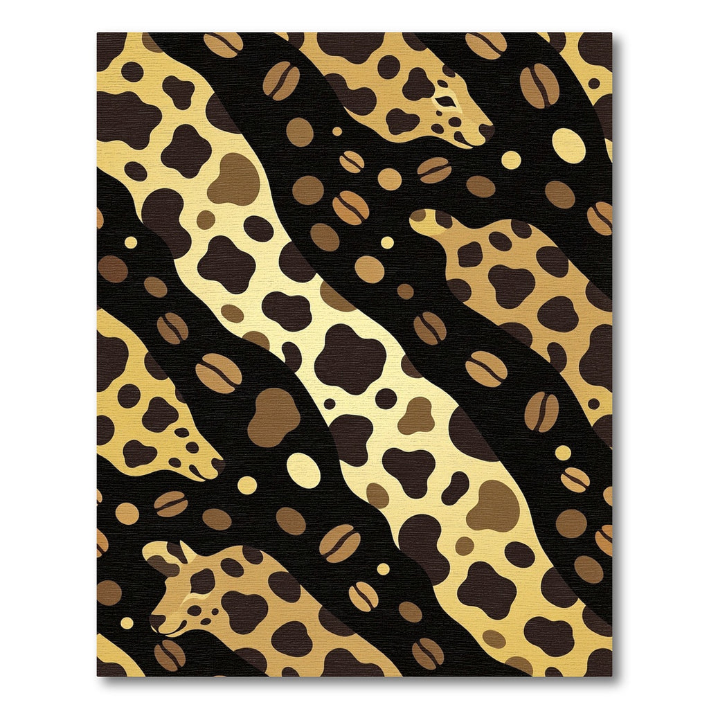Golden Giraffe Coffee Bean Swirl Rug
