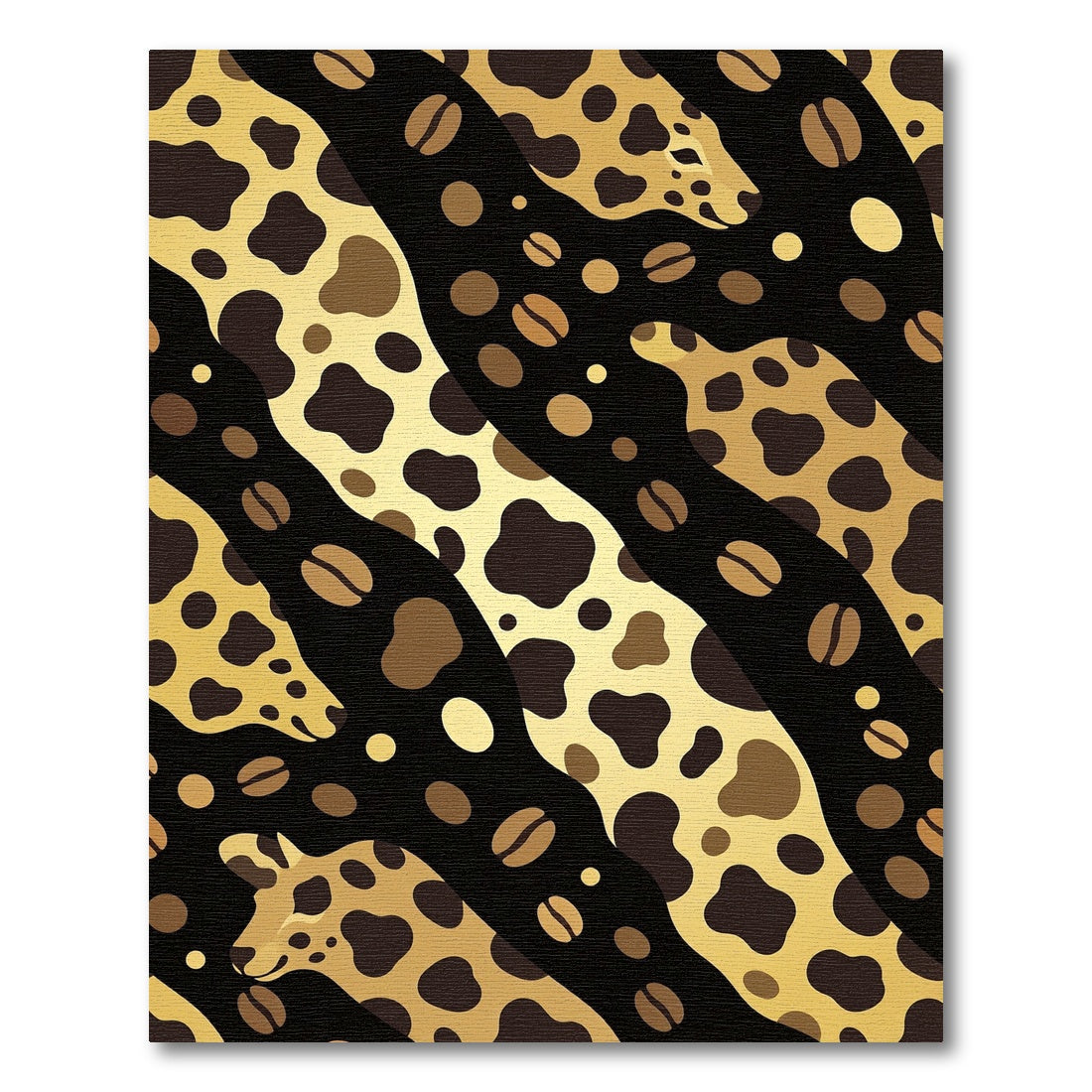 Golden Giraffe Coffee Bean Swirl Rug