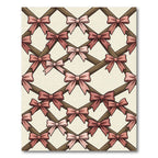 Pink Ribbon Trellis Lattice Rug