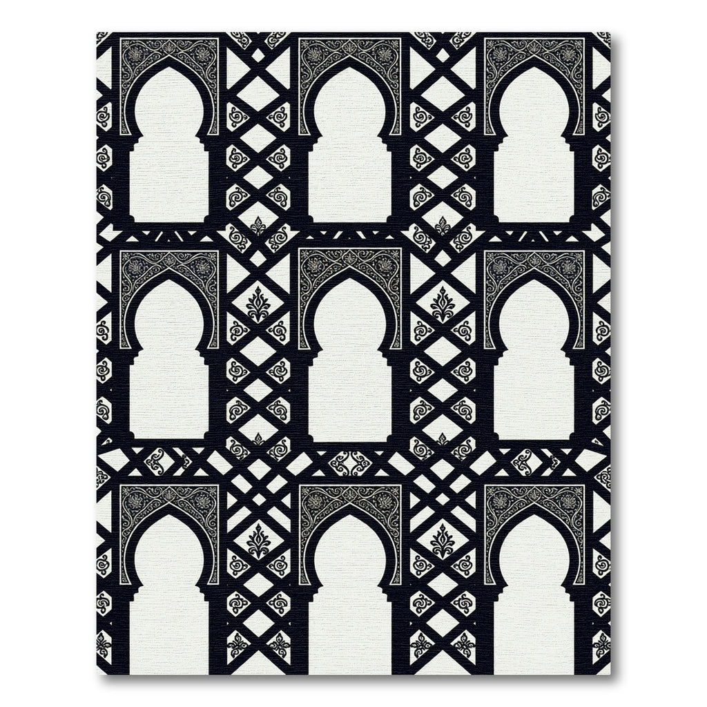 Monochromatic Geometric Arch Lattice Rug