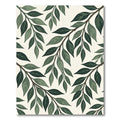 Deep Green Leafy Branch Overlay Rug