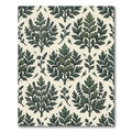 Sage Green Botanical Fern Leaf Repeat Rug
