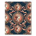 Classic Peach Profile Laurel Wreath Accent Rug