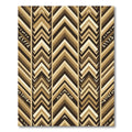 Earthy Toned Chevron Stripe Composition Rug