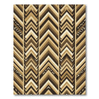 Earthy Toned Chevron Stripe Composition Rug