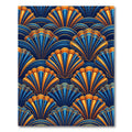Art Deco Gold and Sapphire Fan Rug
