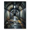 Urban Grunge Tunnel Corridor Rug